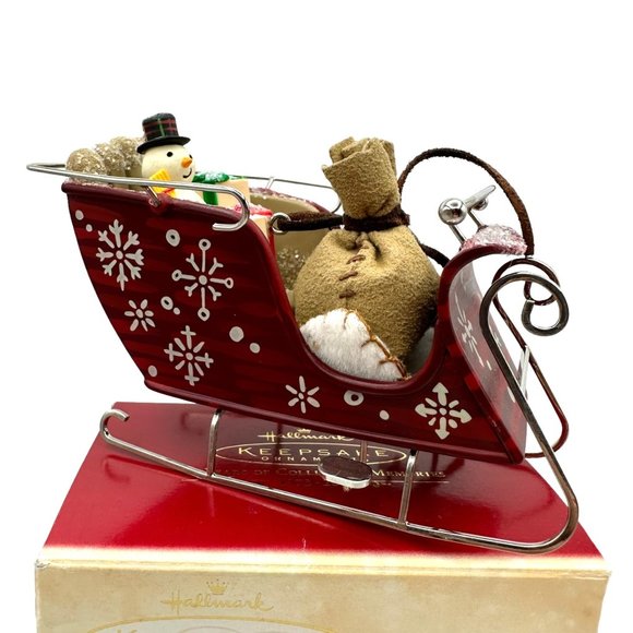 Hallmark Keepsake Ornament Santa's Magic Sleigh 2003 Waiting For Santa Collectio - Picture 2 of 13